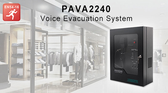 ระบบเสียงอพยพ PAVA2240สำหรับร้านขายเสื้อผ้า