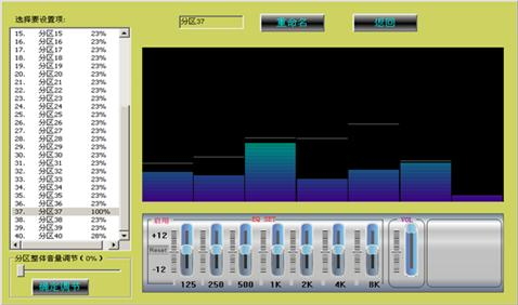 Audio sources input channel setting interface