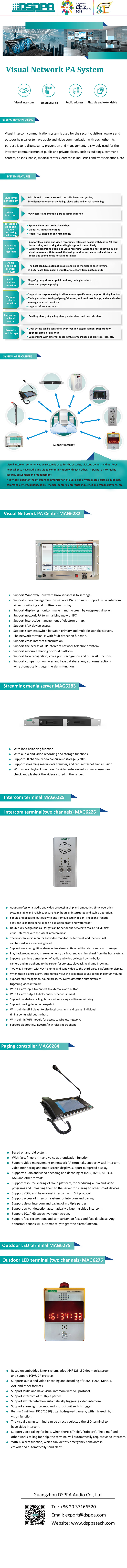 MAG6282 Visual Network PA System