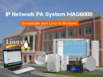 IP Network PA System MAG6000เข้ากันได้กับ Linux & Windows