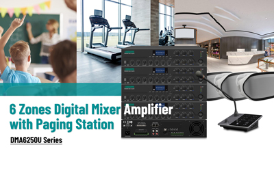 DMA6250U Series 6 zones Digital Mixer Amplifier พร้อมสถานีเพจจิ้ง